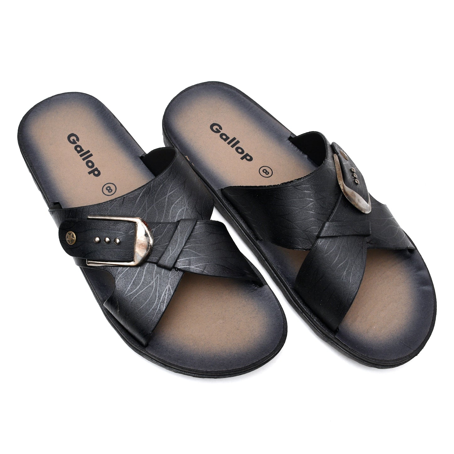 Men's Elegant Buckled Slippers